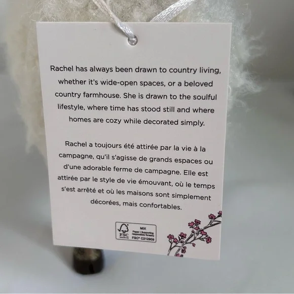 Charming White Sheep Figurine Farmhouse By Rachel Ashwell - Picture 9 of 10